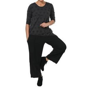 NEW TULIP CLOTHING madelyn top in charcoal mini chex